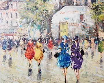 街並み Painting - st054D 印象派パリの風景